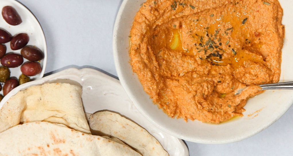 Sweet Potato or Roasted Pepper and Walnut Dip