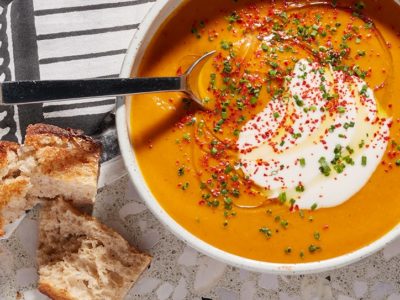 Spiced Carrot Soup with Cashewmilk Yogurt Recipe