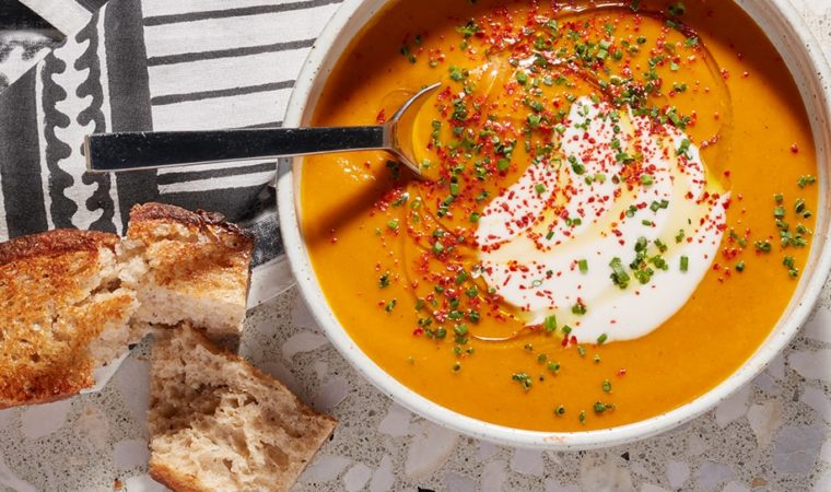 Spiced Carrot Soup with Cashewmilk Yogurt Recipe