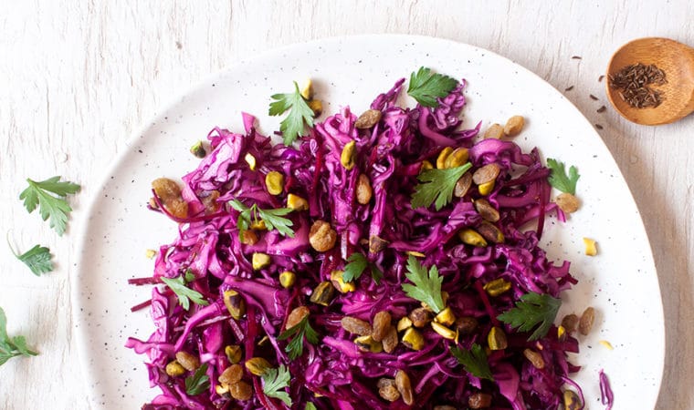 Caraway Beet and Cabbage Slaw