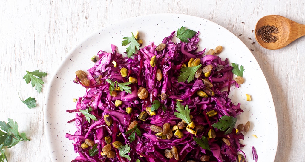 Paleo Caraway Beet and Cabbage Slaw
