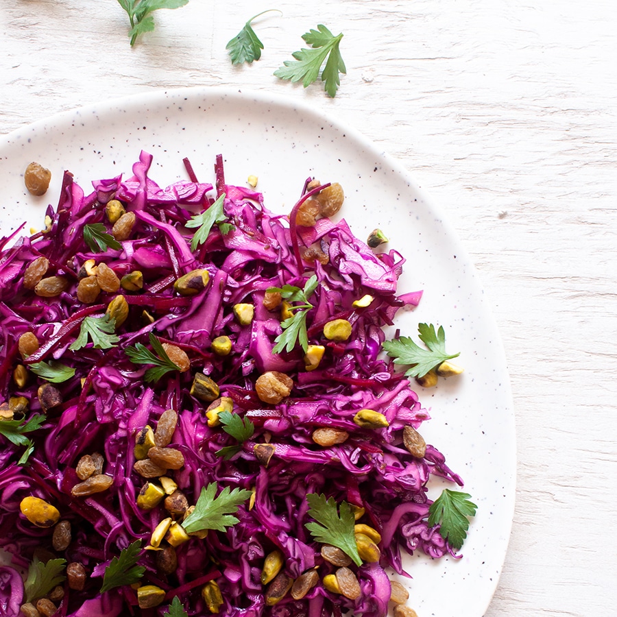 Paleo Caraway Beet and Cabbage Slaw