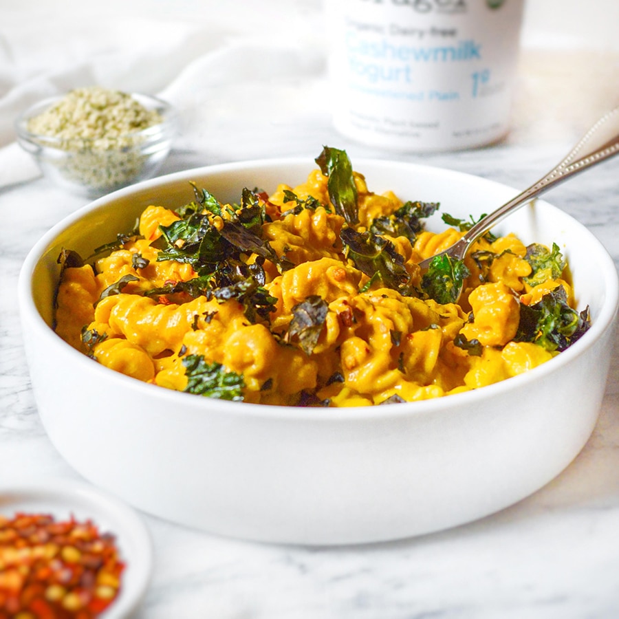 Spicy Mac and Cheese with Jalapeno and Kale