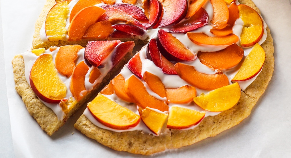Bright and Colorful Stone Fruit Pizza