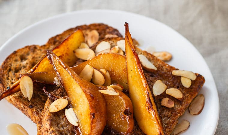 Ginger French Toast with Caramelized Pears