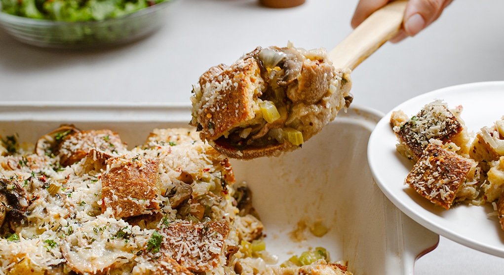 Delectable Savory Bread Pudding