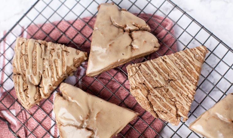Gingerbread Scones with Maple Glaze