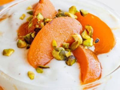 Parfait with Apricot Compote
