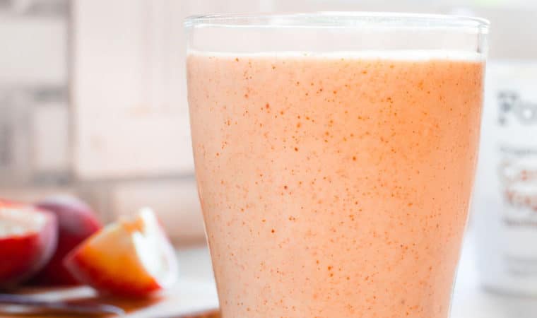 Peach Smoothie with Almond Butter