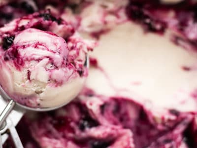 Vanilla Blueberry Frozen Yogurt Recipe