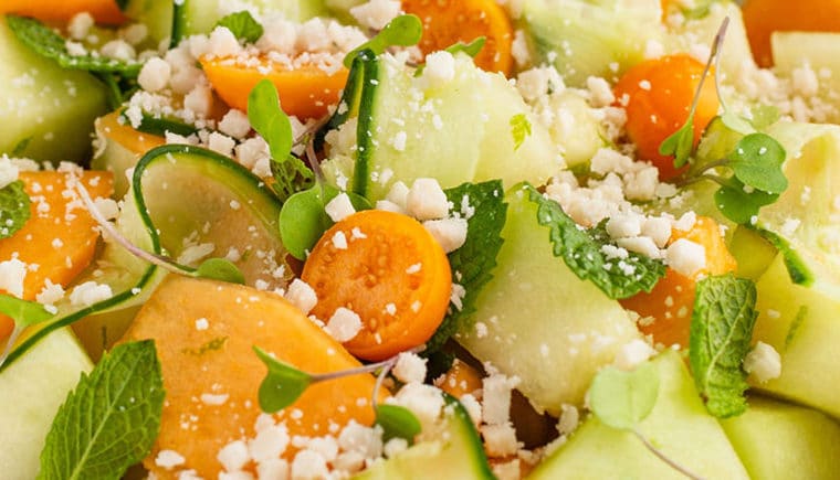 Summer Fruit Salad with Vegan Queso Fresco
