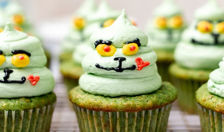 Green Grouch Cupcakes