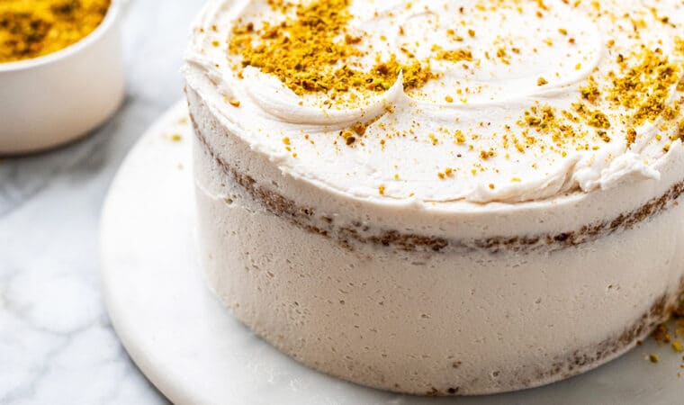 One Bowl Vegan Pistachio Layer Cake Recipe